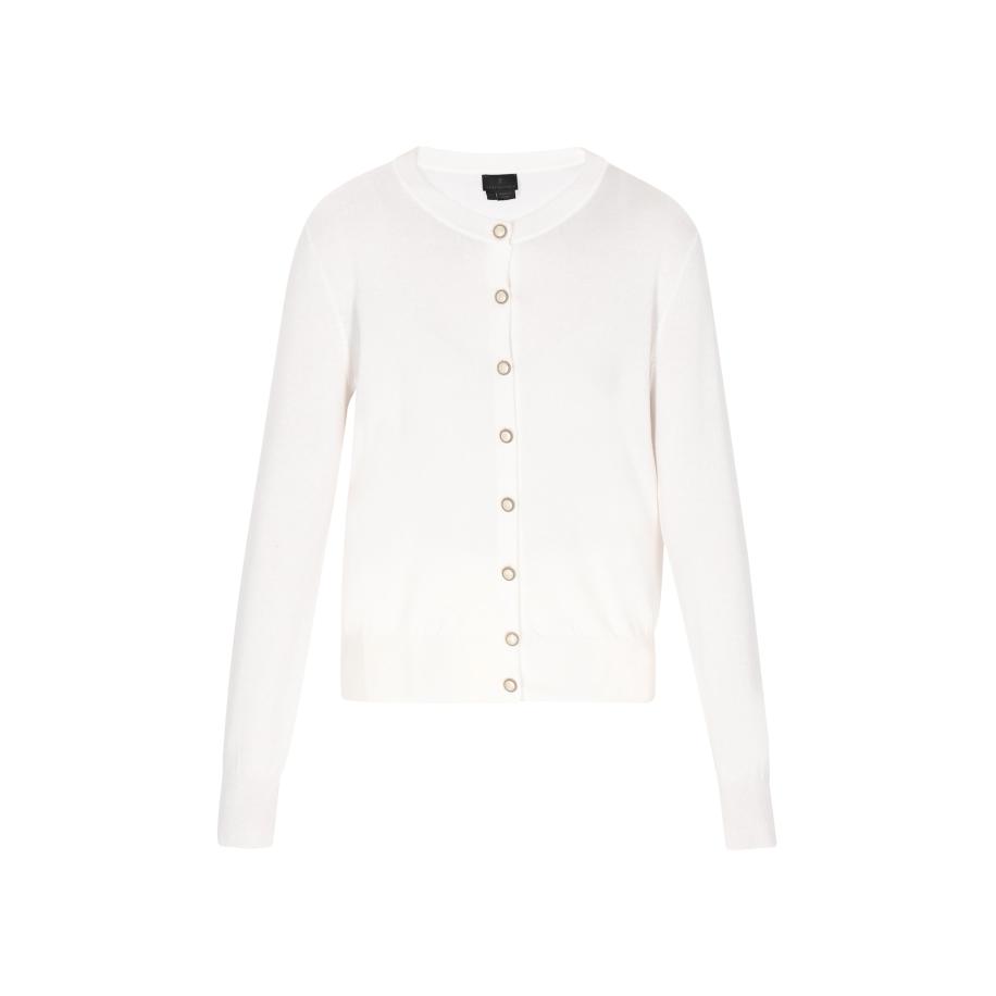 DreiMaster DreiMaster Klassik Gebreid vest Classic Look wit -