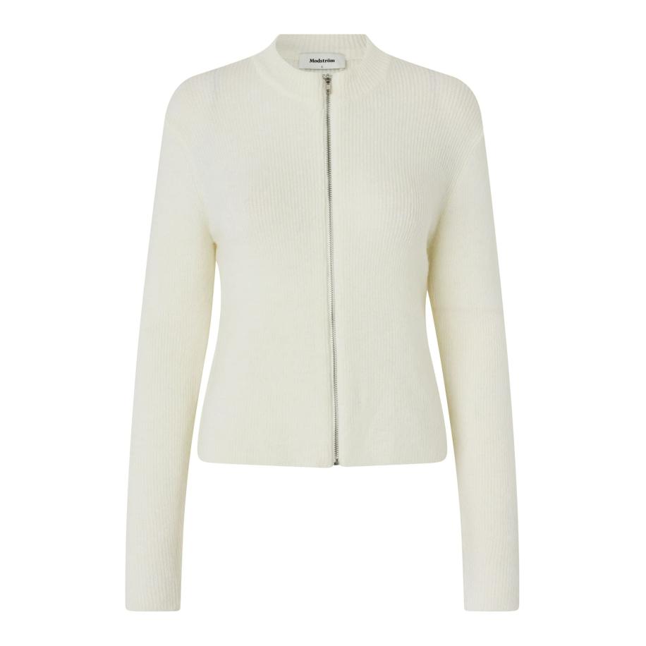 Modström modström Gebreid vest Tree lichtbeige -