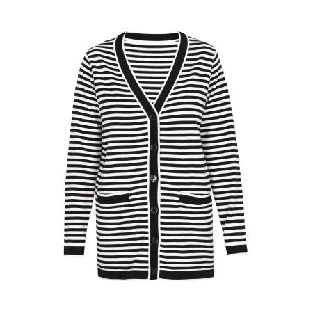 SANIKA SANIKA Gebreid vest zwart / wit