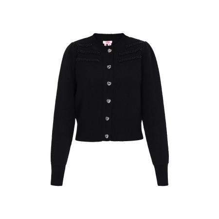 MYMO MYMO Gebreid vest zwart