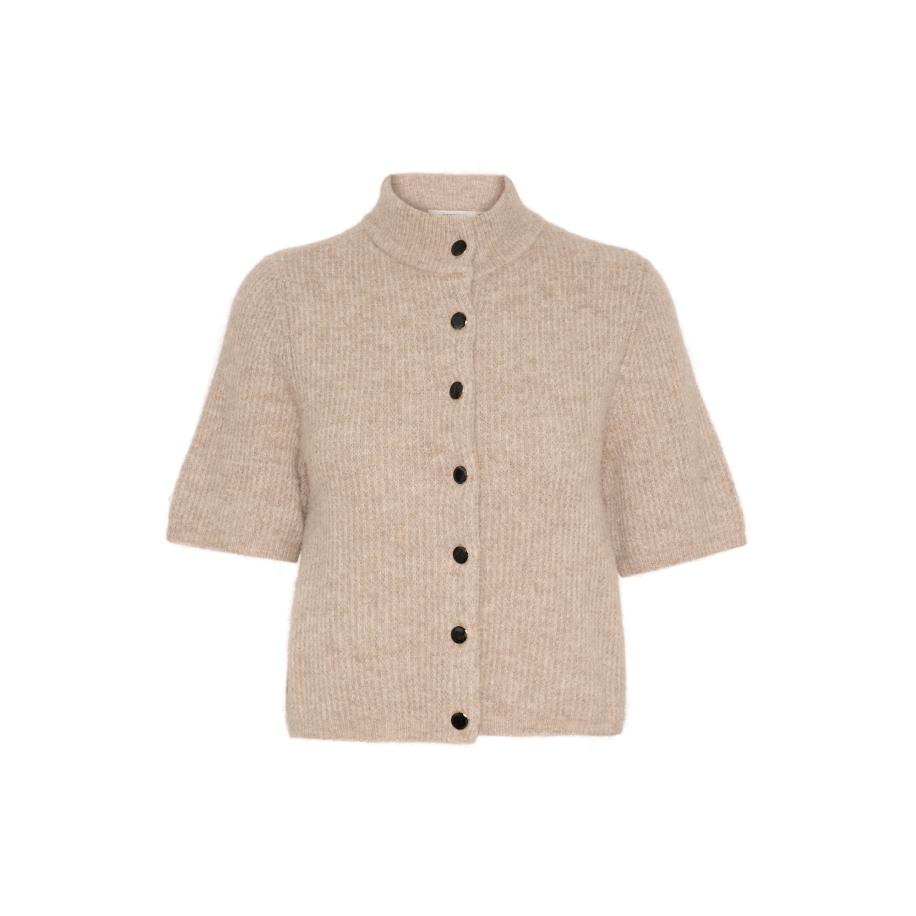 Gestuz Gestuz Gebreid vest AlphaGZ donkerbeige -