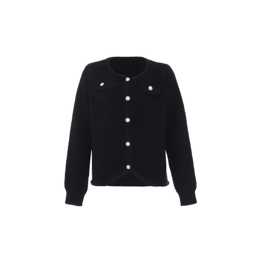 Faina faina Gebreid vest zwart -