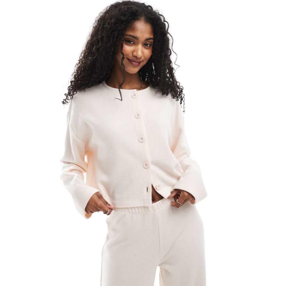 Miss Selfridge Zacht geribbeld vest in lichtroze Roze
