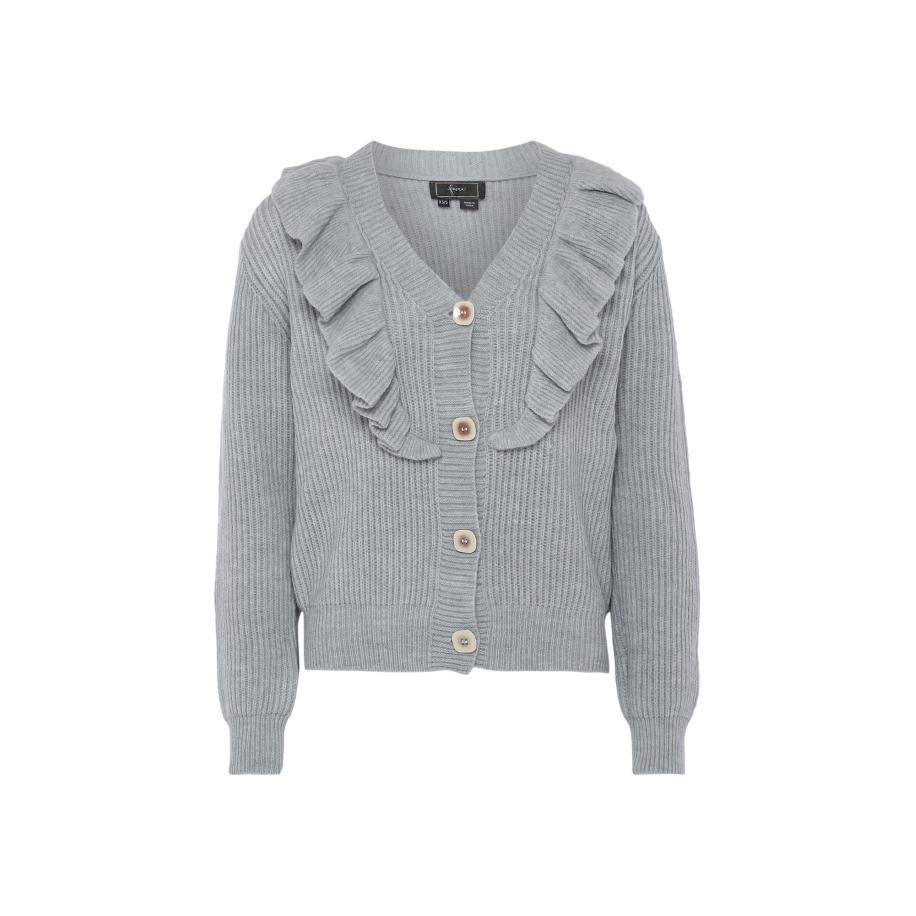 caspio caspio Gebreid vest lichtgrijs -