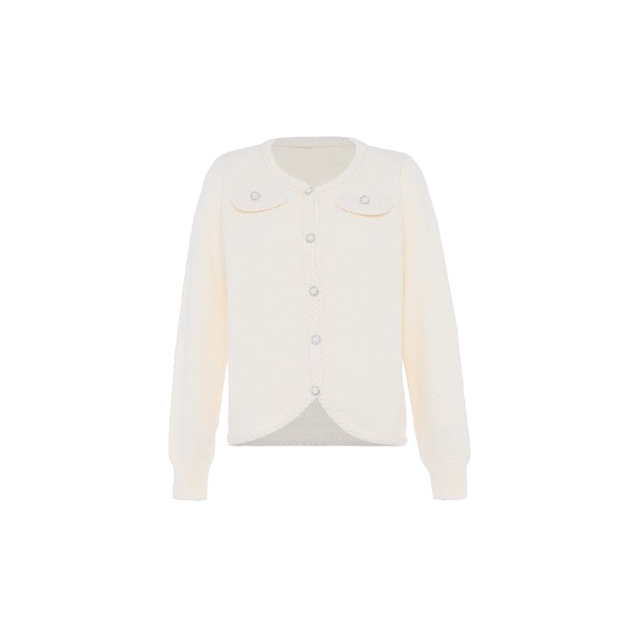 Faina faina Gebreid vest wolwit -