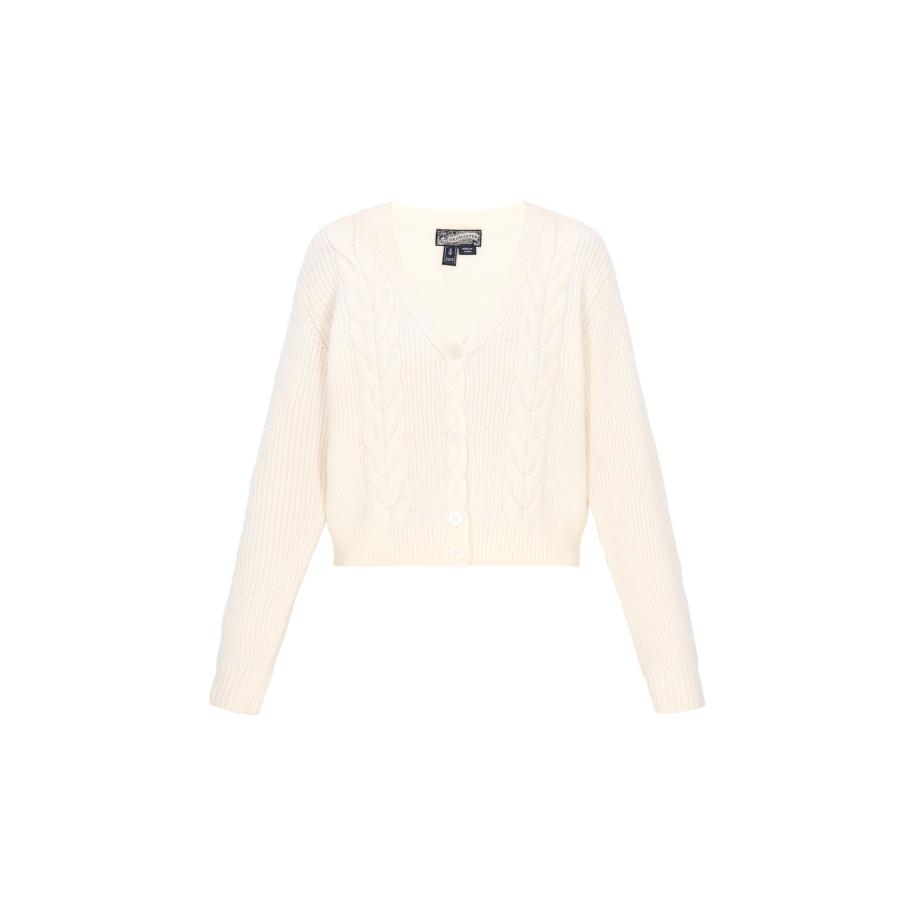 DreiMaster DreiMaster Vintage Gebreid vest wolwit -