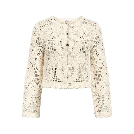 Object OBJECT Gebreid vest Lizza wolwit