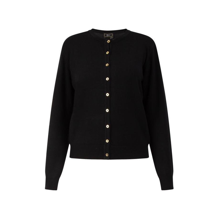 Faina faina Gebreid vest zwart -