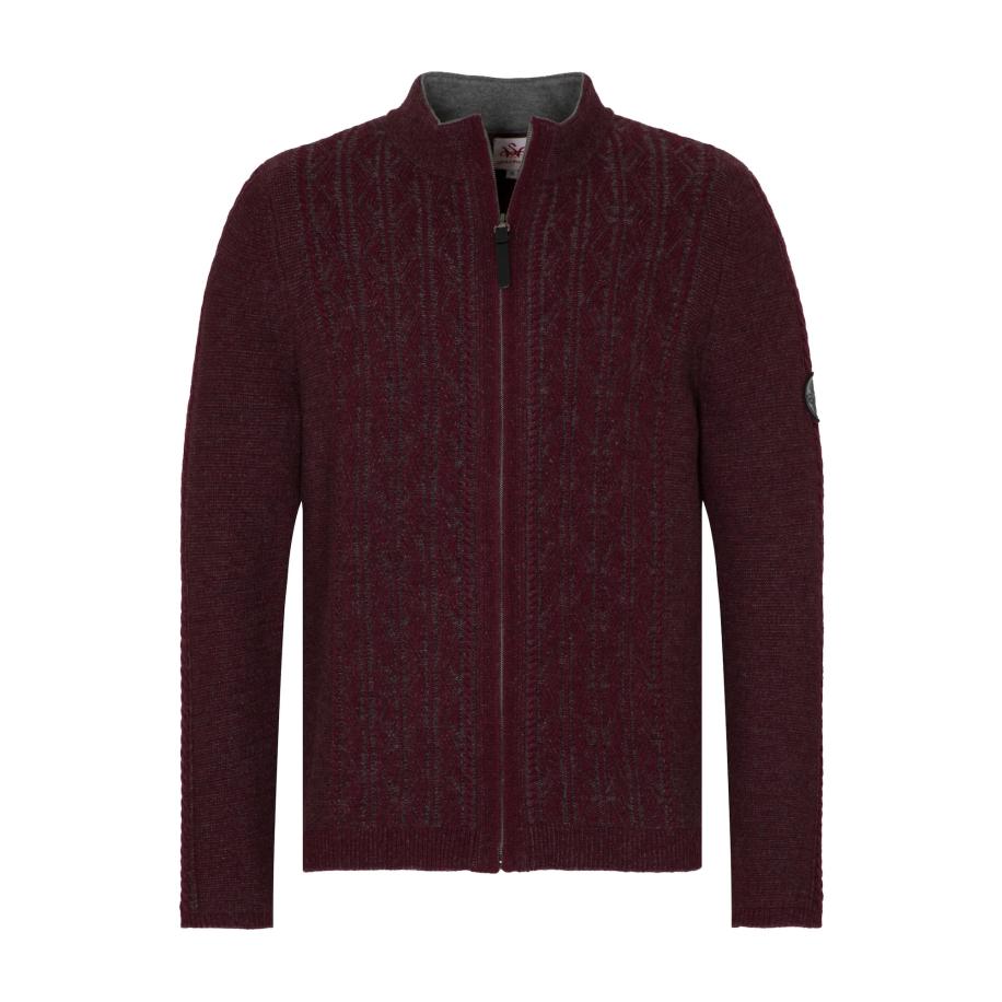 Spieth & Wensky SPIETH & WENSKY Gebreid vest bordeaux -