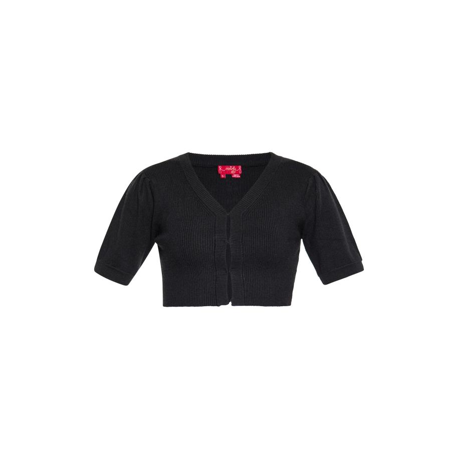 Swirly swirly Gebreid vest zwart -