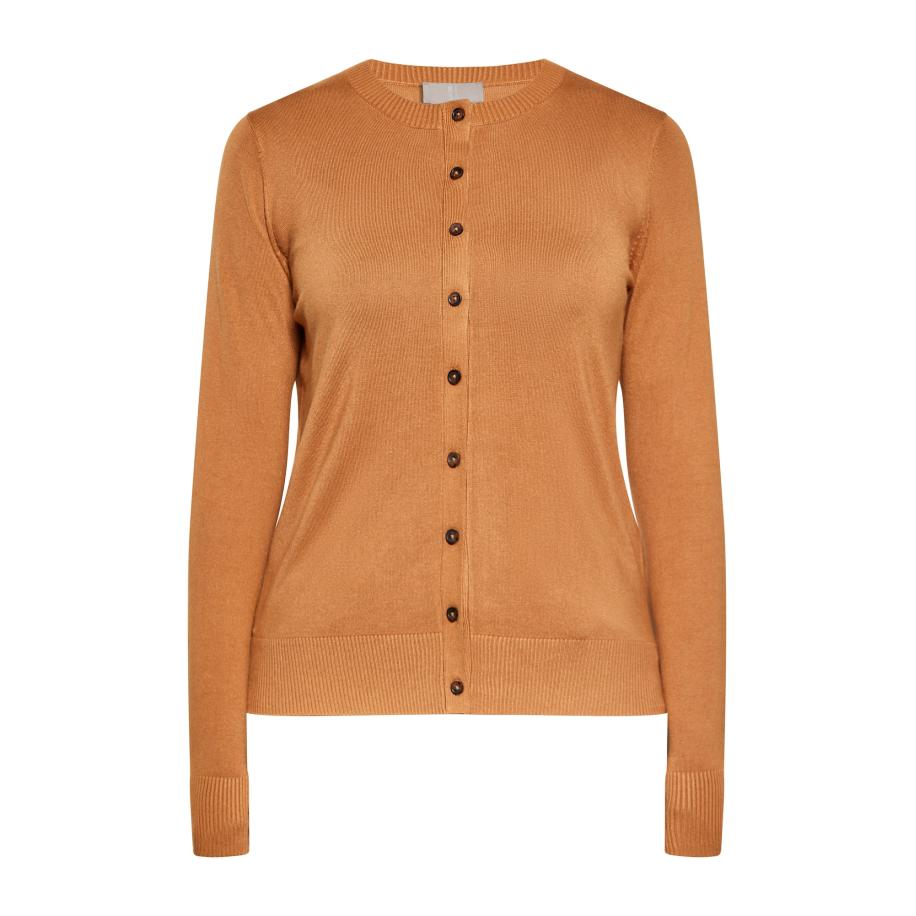 RISA RISA Gebreid vest camel -