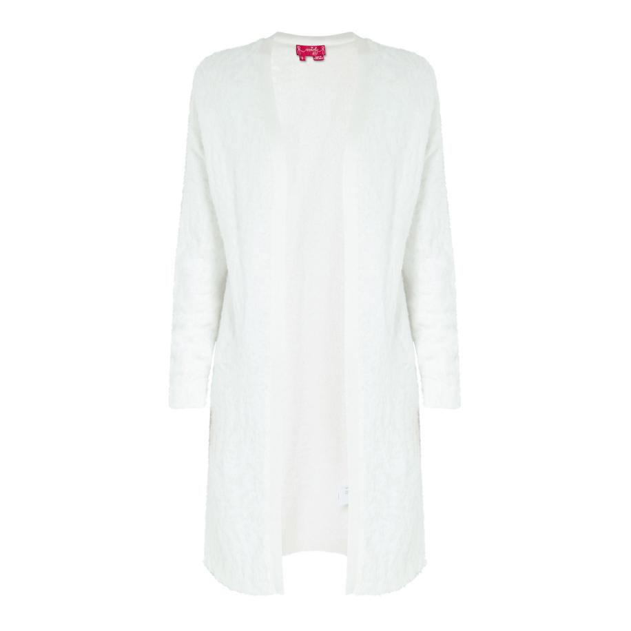 swirly Gebreid vest wit Wit