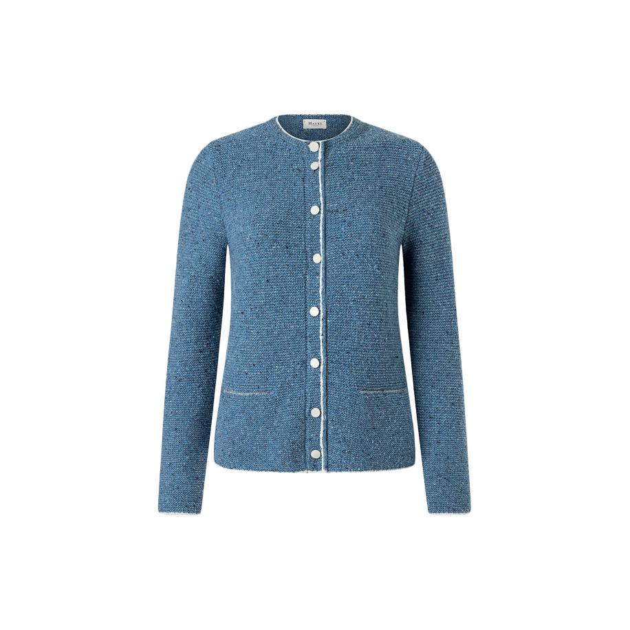 MAERZ Muenchen Gebreid vest cyaan blauw / wit Blauw