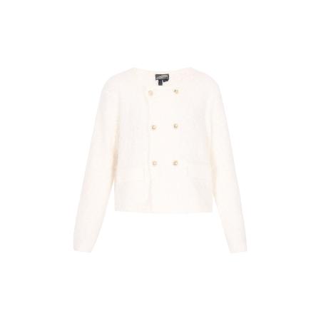 DreiMaster DreiMaster Vintage Gebreid vest offwhite