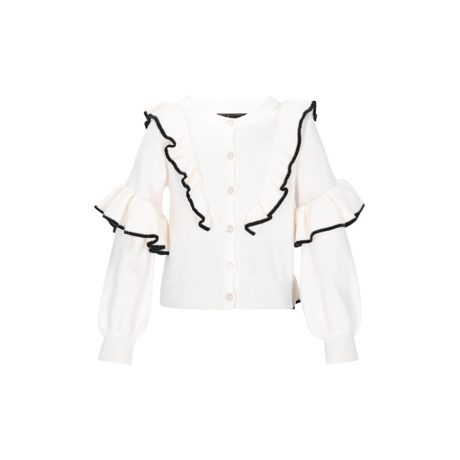 Faina faina Gebreid vest zwart / wit -