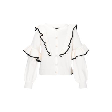 Faina faina Gebreid vest zwart / wit