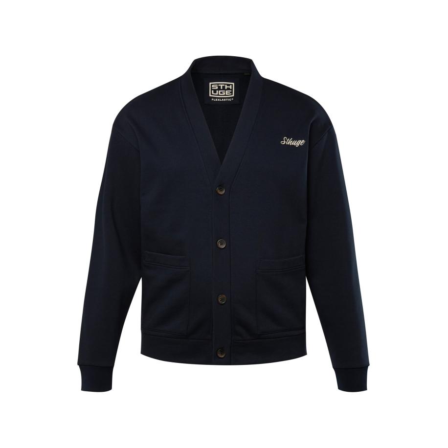 STHUGE STHUGE Gebreid vest marine -