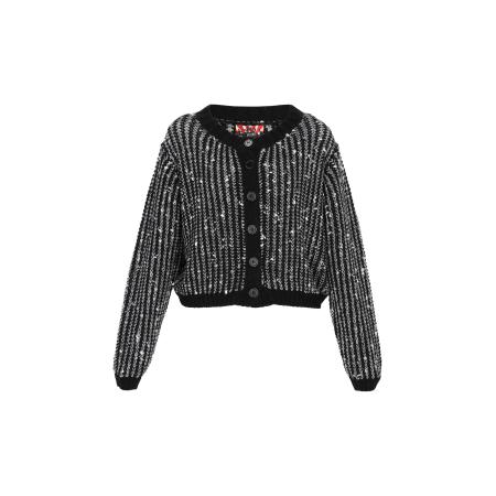 MYMO myMo ROCKS Gebreid vest zwart / wit