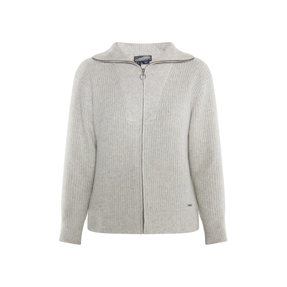 DreiMaster DreiMaster Vintage Gebreid vest lichtgrijs -