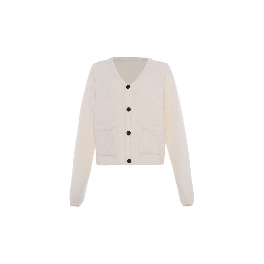 Faina faina Gebreid vest wolwit -