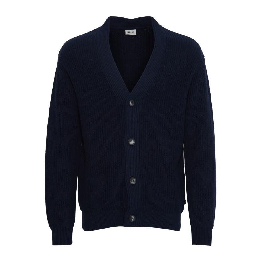 Solid !Solid Gebreid vest Gore donkerblauw -