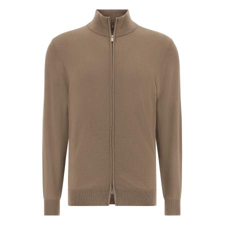 Boggi Milano Boggi Milano Gebreid vest taupe