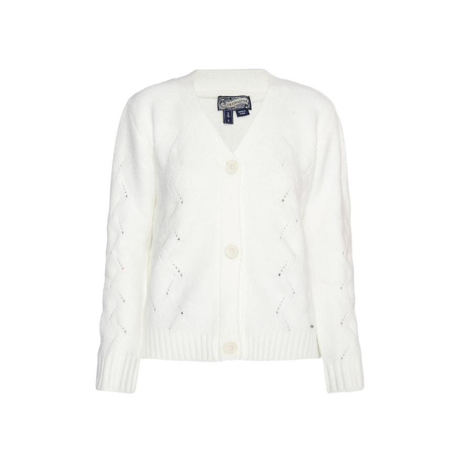 DreiMaster DreiMaster Vintage Gebreid vest wolwit -