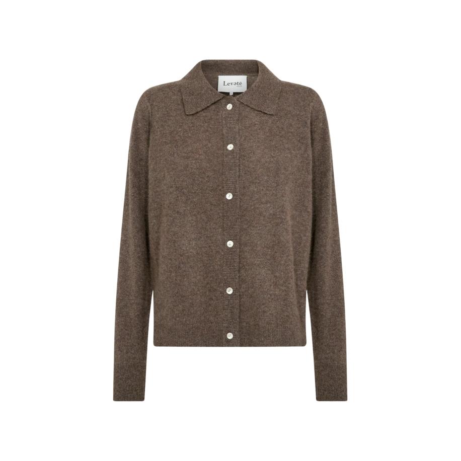 Levete Room Levete Room Gebreid vest Eloise bruin -