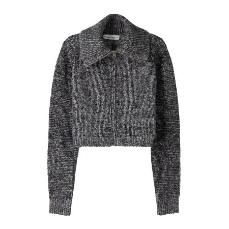 Bershka Bershka Gebreid vest donkergrijs