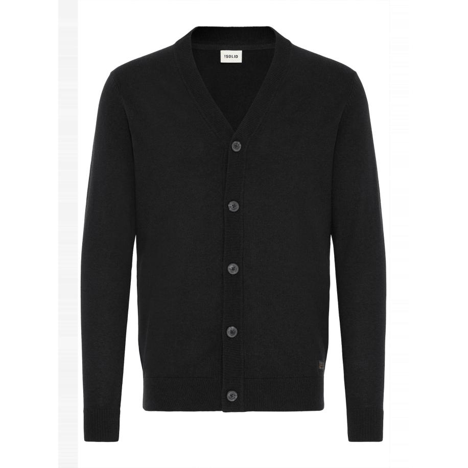 Solid !Solid Gebreid vest Akalma zwart -