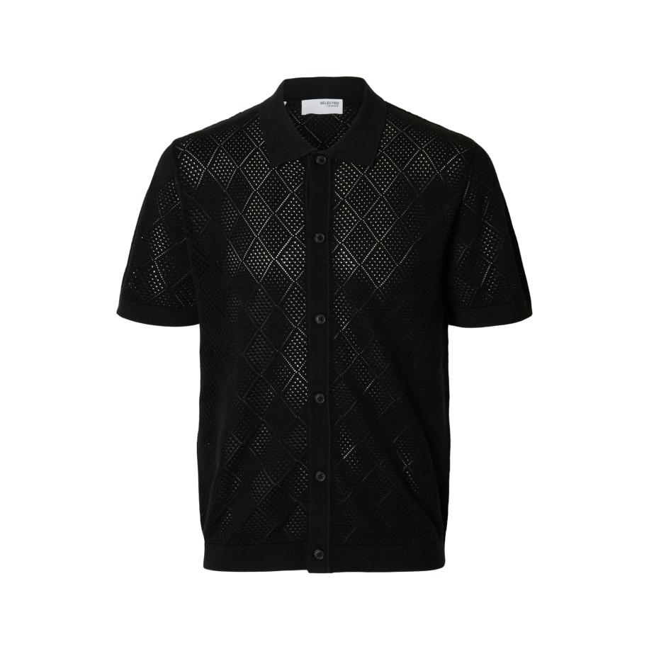 Selected SELECTED Gebreid vest SLHARCO zwart -