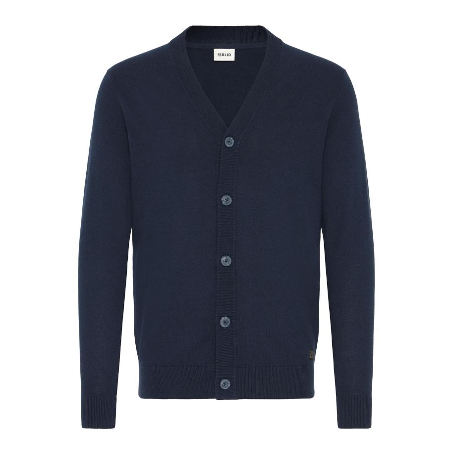 Solid !Solid Gebreid vest Akalma navy -