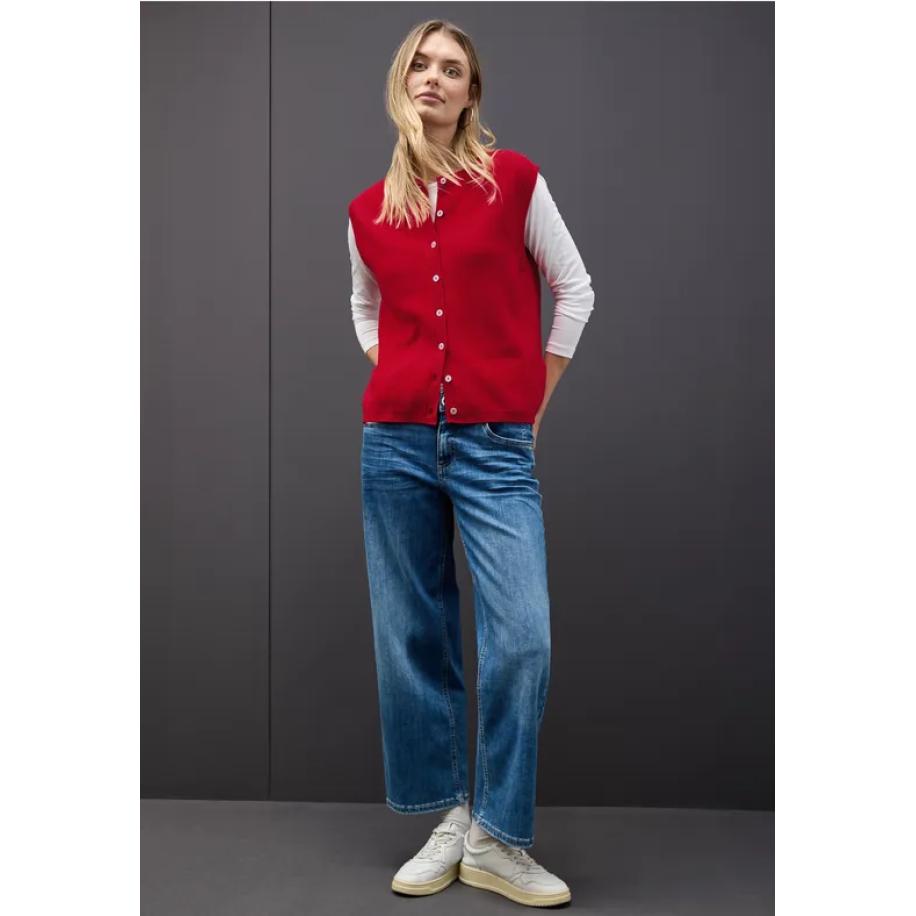 Street One Mouwloos Cosy vest Rood