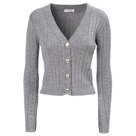 Influencer Influencer Gebreid vest grijs