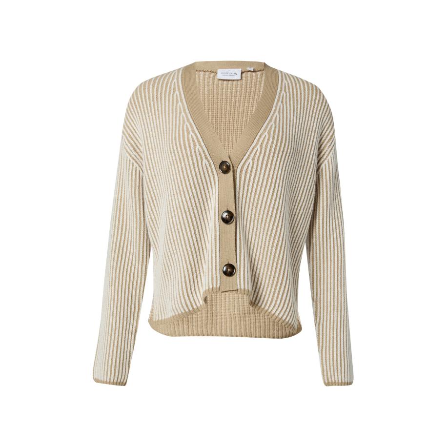 comma casual identity comma casual identity Gebreid vest crème / donkerbeige -