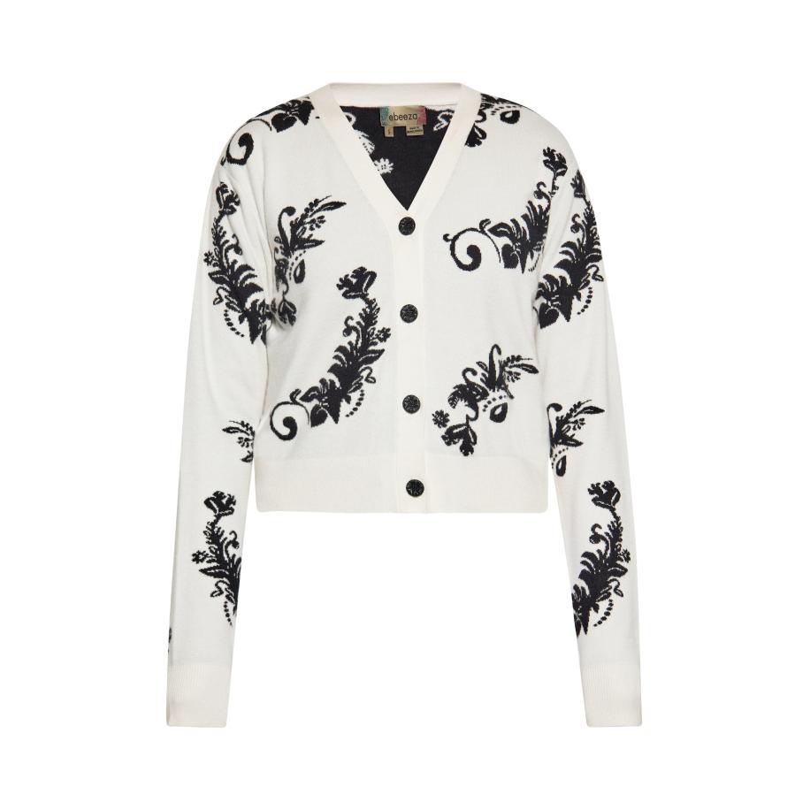 ebeeza ebeeza Gebreid vest zwart / wolwit -