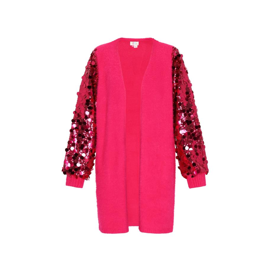 IZIA IZIA Gebreid vest gemengde kleuren / pink -