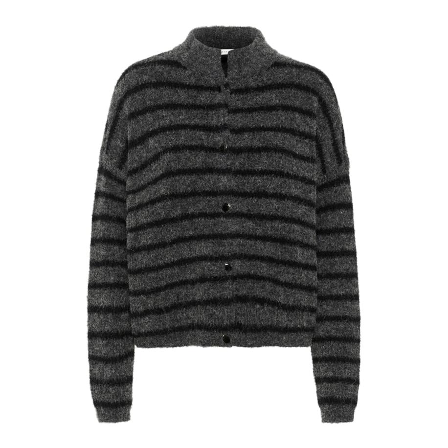 Gestuz Gestuz Gebreid vest AlphaGZ zwart / zwart gemêleerd -