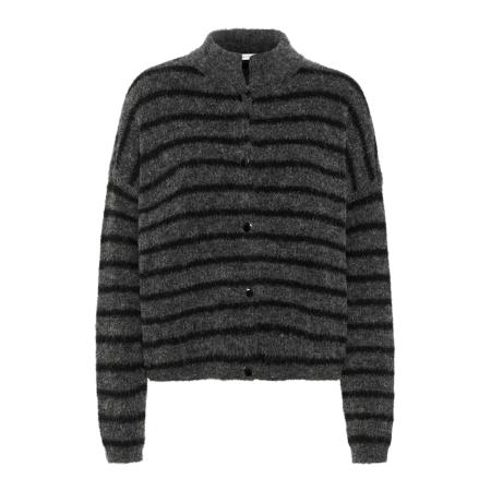 Gestuz Gestuz Gebreid vest AlphaGZ zwart / zwart gemêleerd