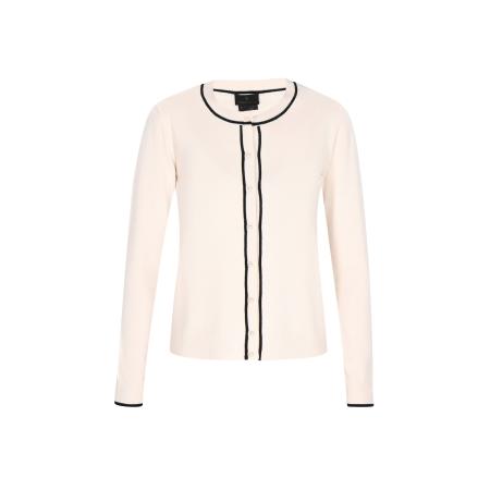 DreiMaster DreiMaster Klassik Gebreid vest crème / zwart