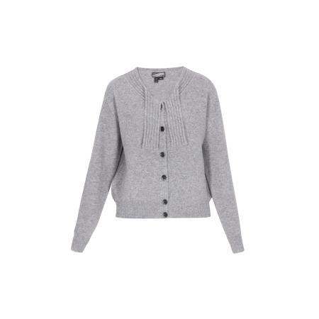 DreiMaster DreiMaster Vintage Gebreid vest grijs gemêleerd