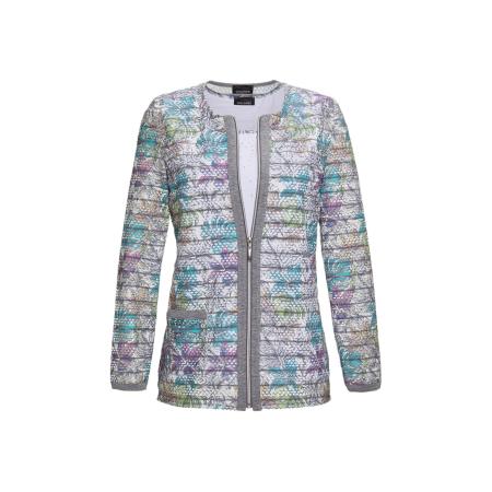 Goldner Goldner Gebreid vest turquoise / jade groen / wit