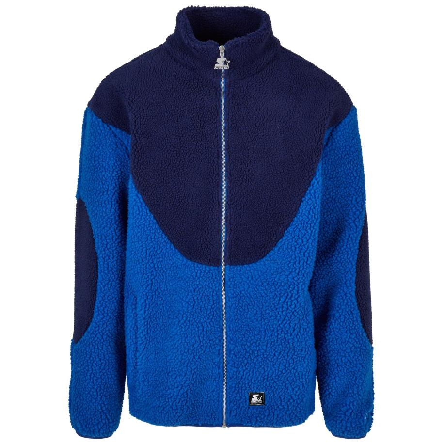 Starter Fleece jas blauw / donkerblauw / wit Blauw