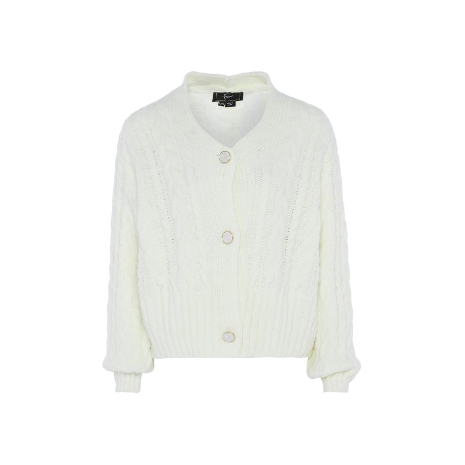 Faina faina Gebreid vest wolwit -