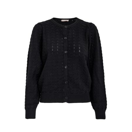 Peppercorn Peppercorn Gebreid vest Rosy zwart