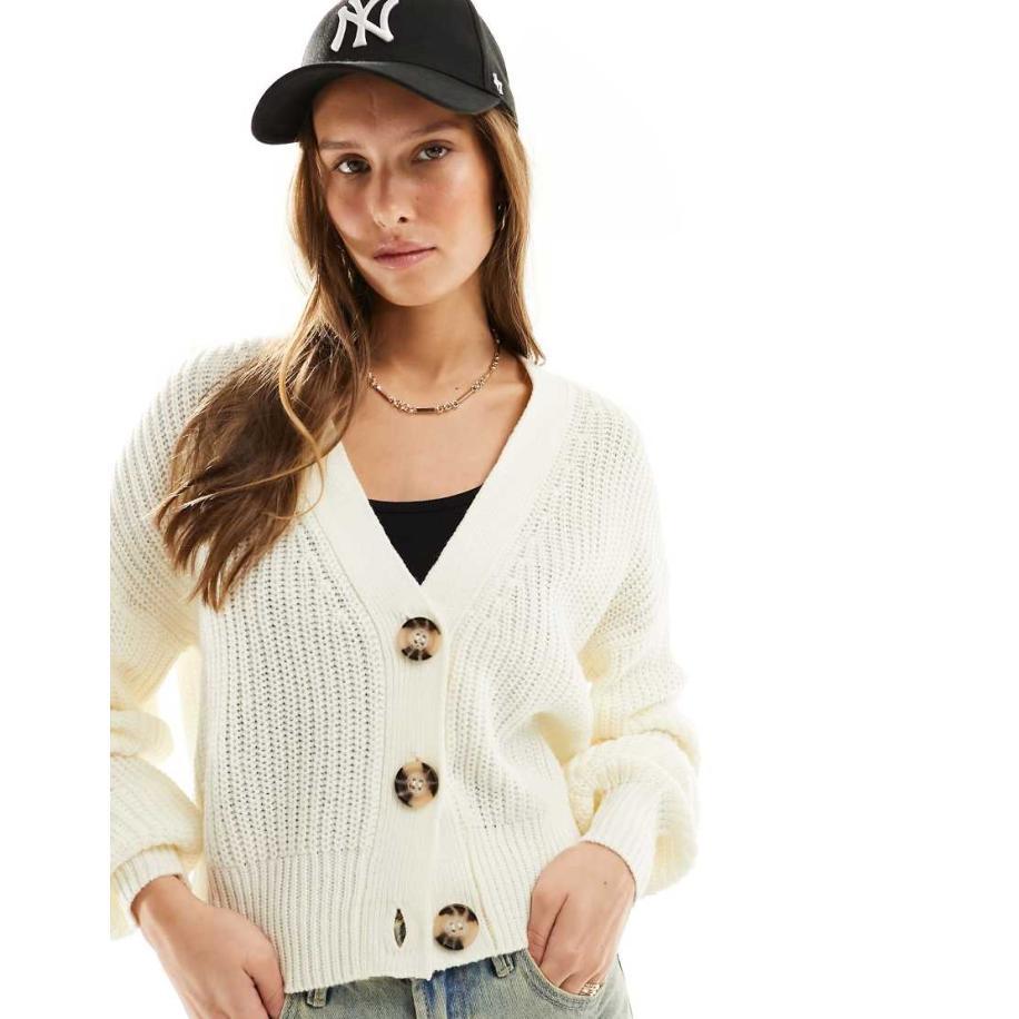 JDY Gebreid vest in crème-Wit Wit
