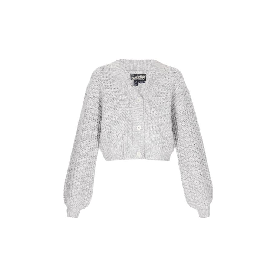 DreiMaster DreiMaster Vintage Gebreid vest lichtgrijs -