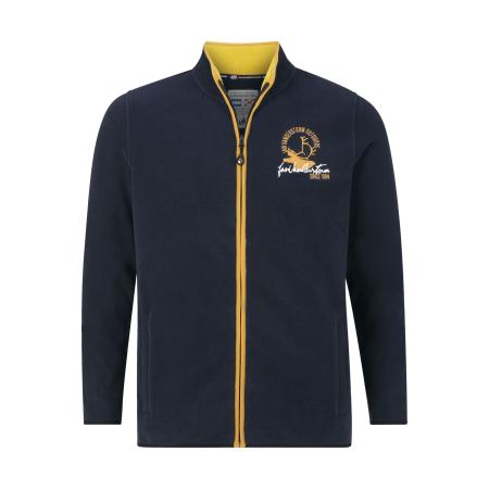 Jan Vanderstorm Sweatjacket donkerblauw, Effen