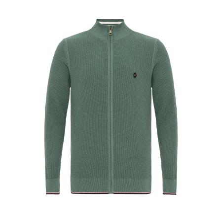 Williot Williot Gebreid vest navy / groen / rood / zwart