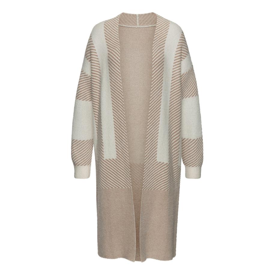 Lascana LASCANA Gebreid vest beige / wit -